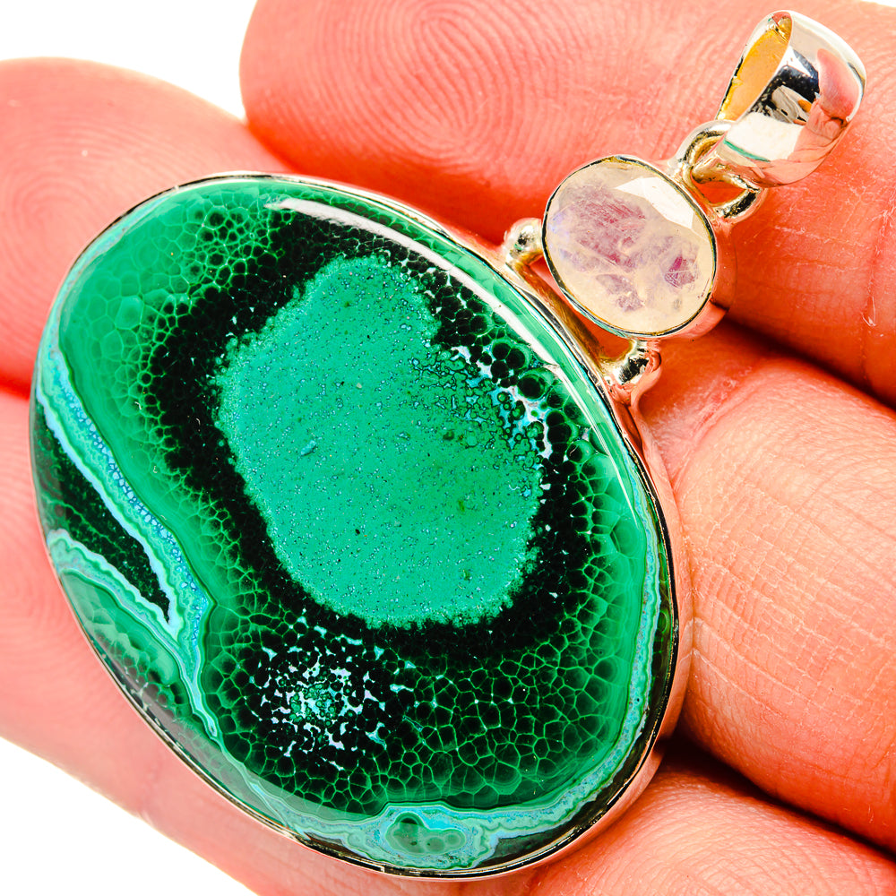 Malachite Pendants handcrafted by Anasilvercos - PD31311