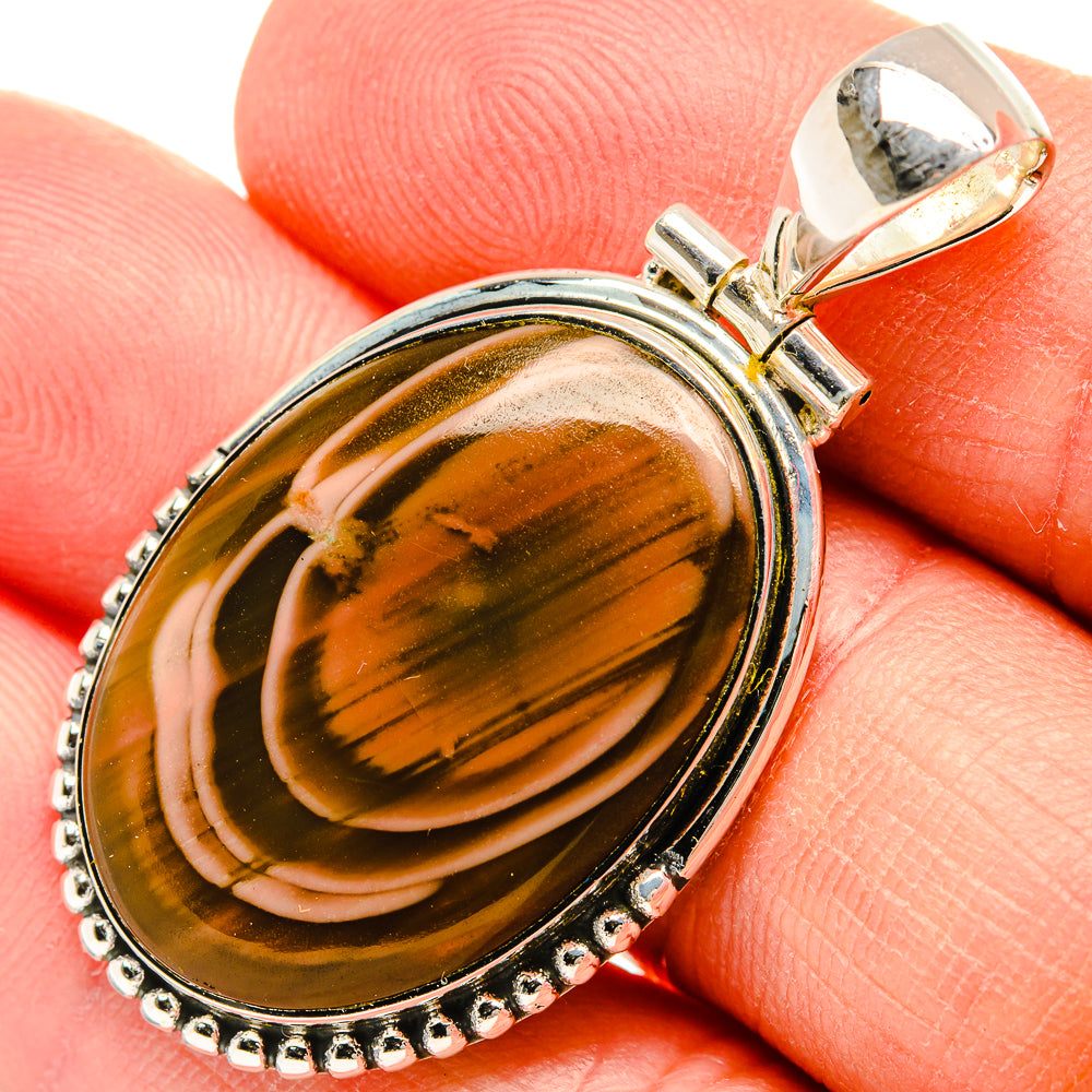 Botswana Agate Pendants handcrafted by Anasilvercos - PD31313
