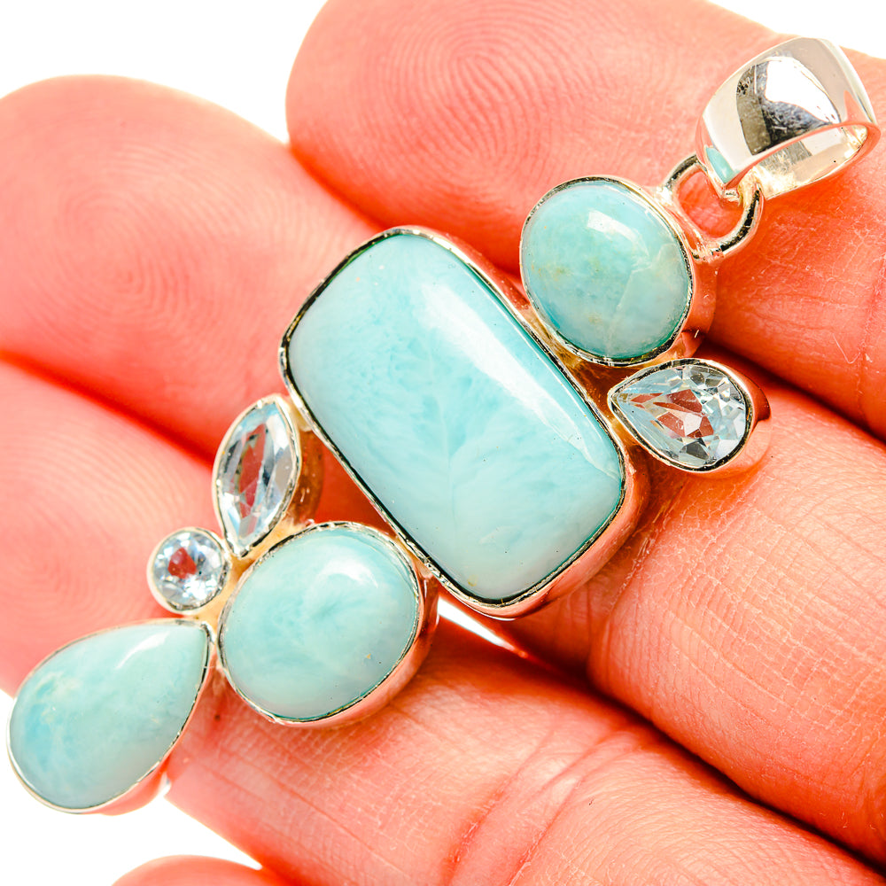 Larimar Pendants handcrafted by Anasilvercos - PD31315