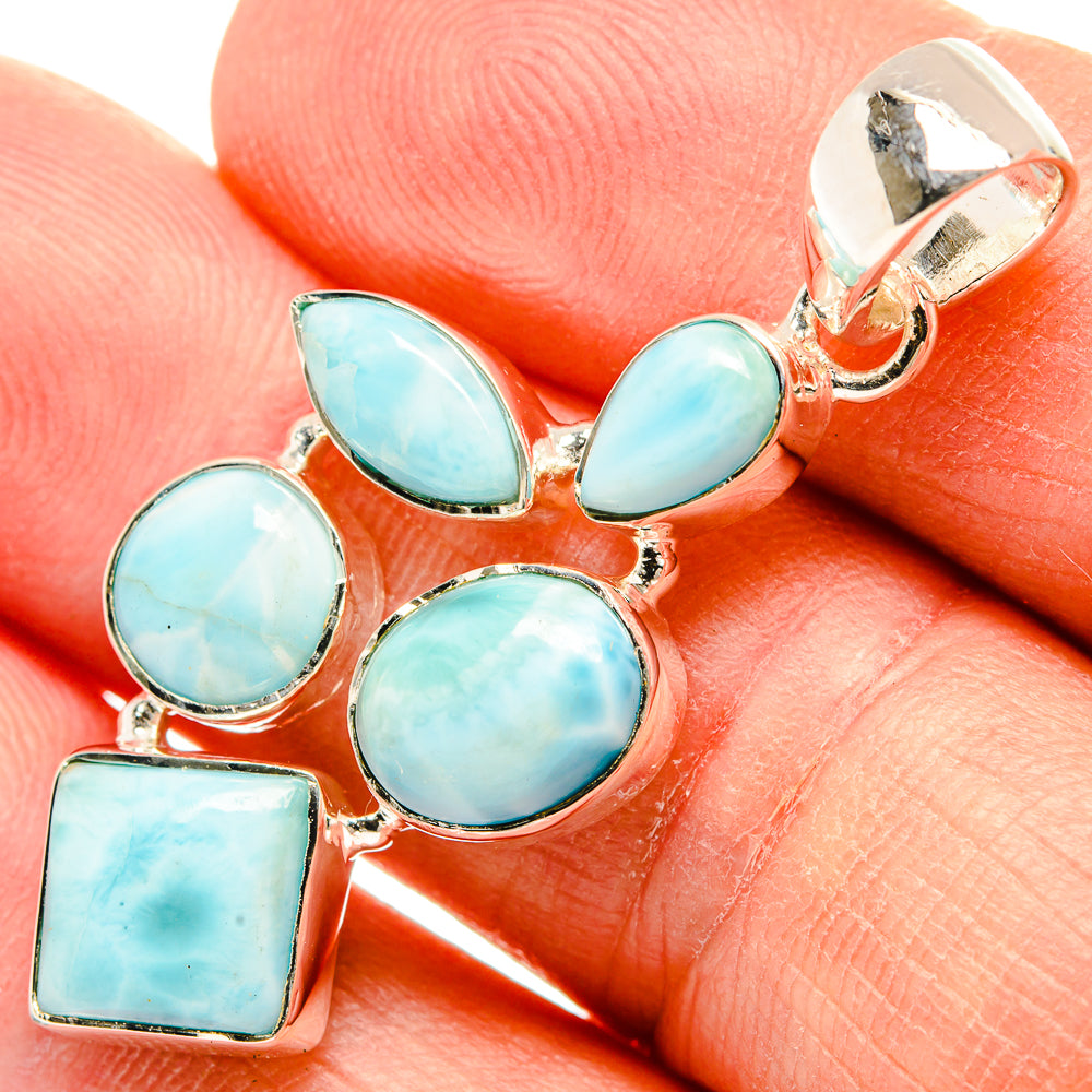 Larimar Pendants handcrafted by Anasilvercos - PD31316