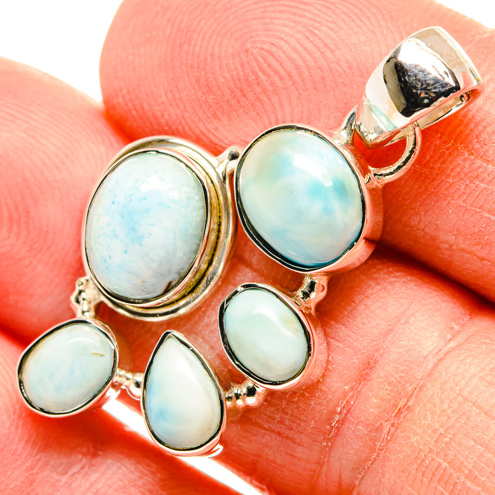 Larimar Pendants handcrafted by Anasilvercos - PD31317