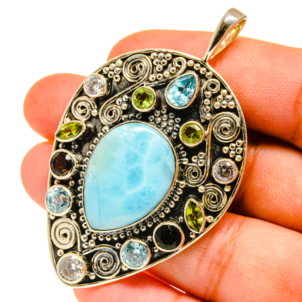 Larimar Pendants handcrafted by Anasilvercos - PD3132