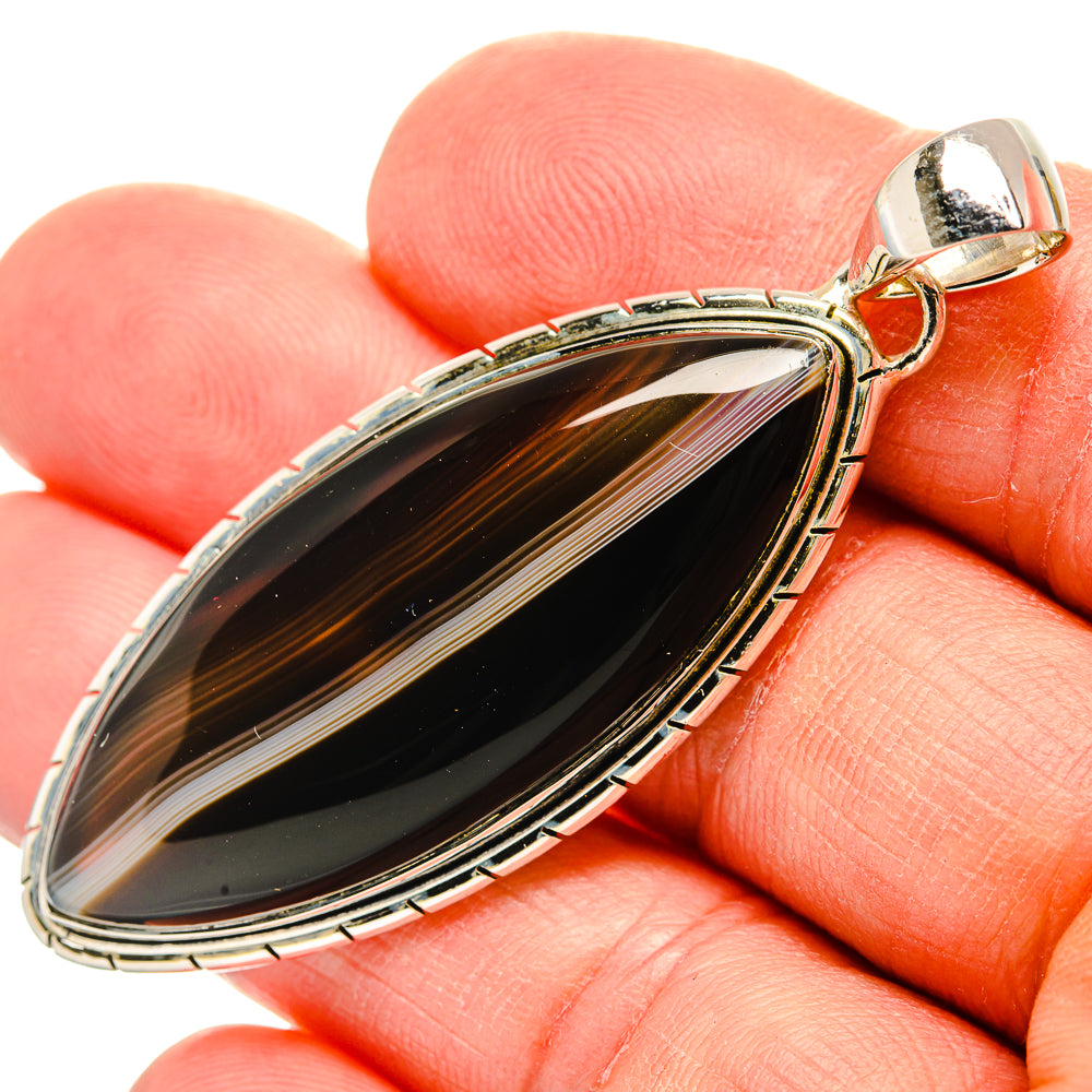 Botswana Agate Pendants handcrafted by Anasilvercos - PD31325