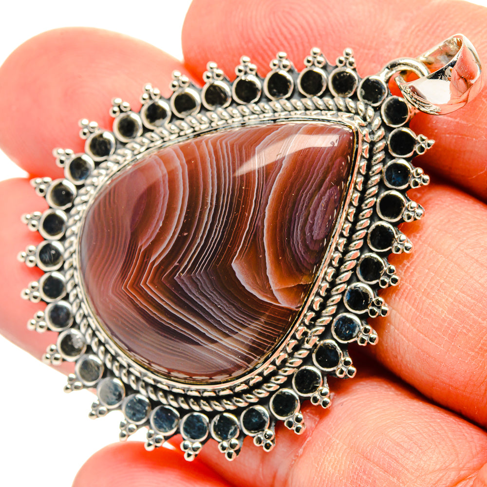 Red Botswana Agate Pendants handcrafted by Anasilvercos - PD31327