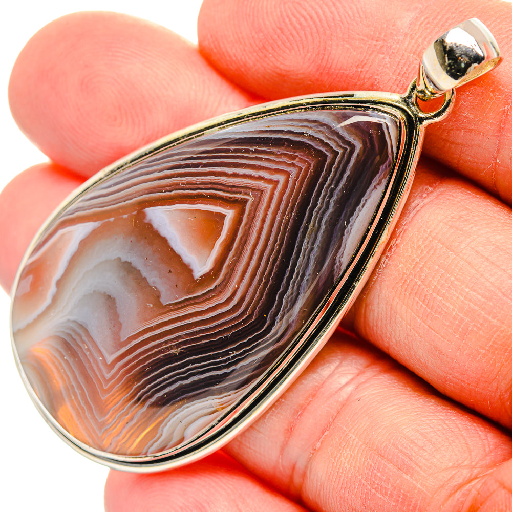Botswana Agate Pendants handcrafted by Anasilvercos - PD31331