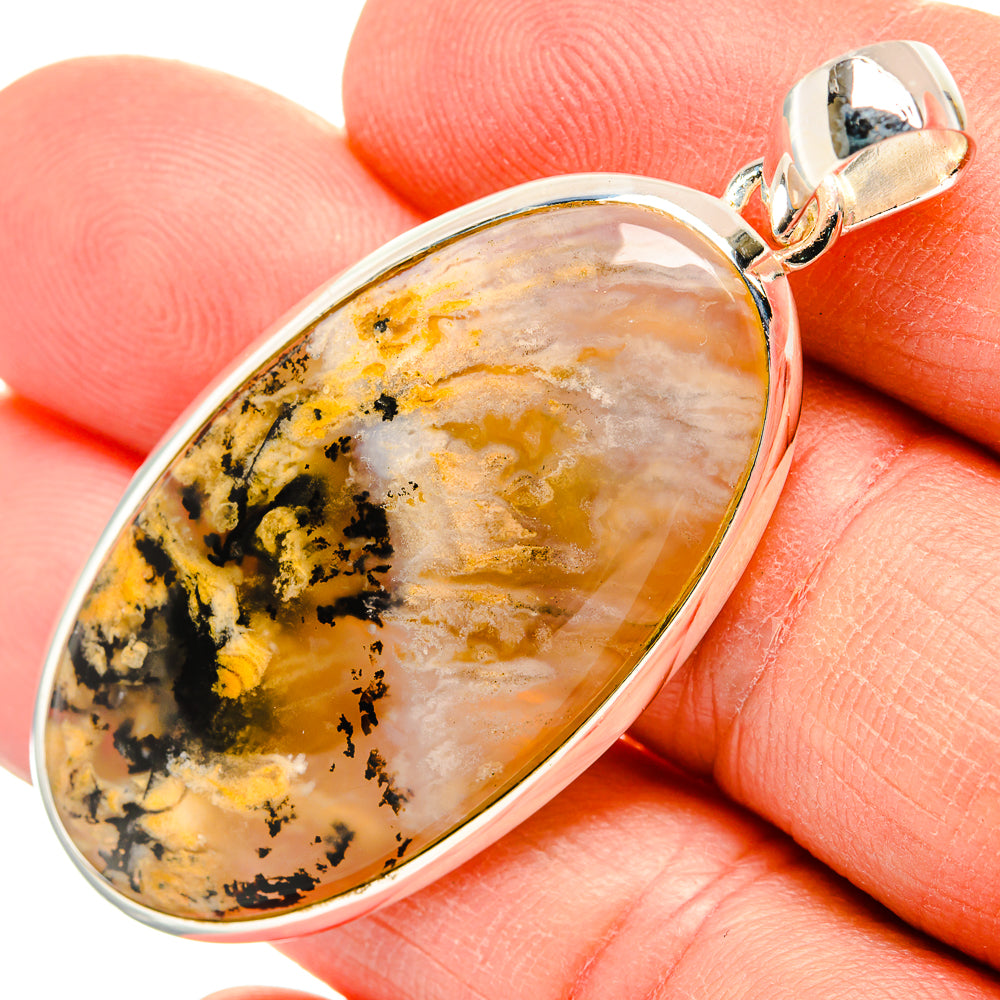Plume Agate Pendants handcrafted by Anasilvercos - PD31332