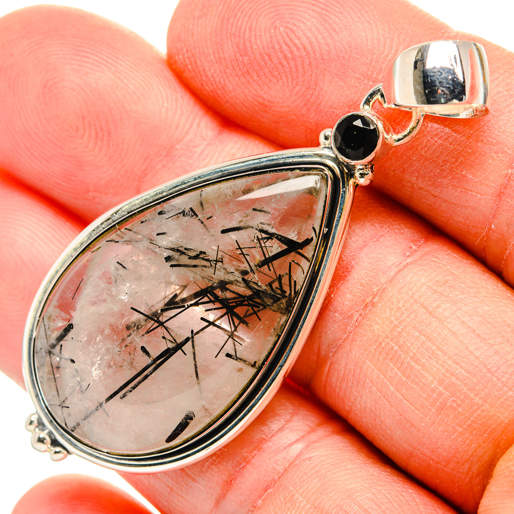 Tourmalinated Quartz Pendants handcrafted by Anasilvercos - PD31333