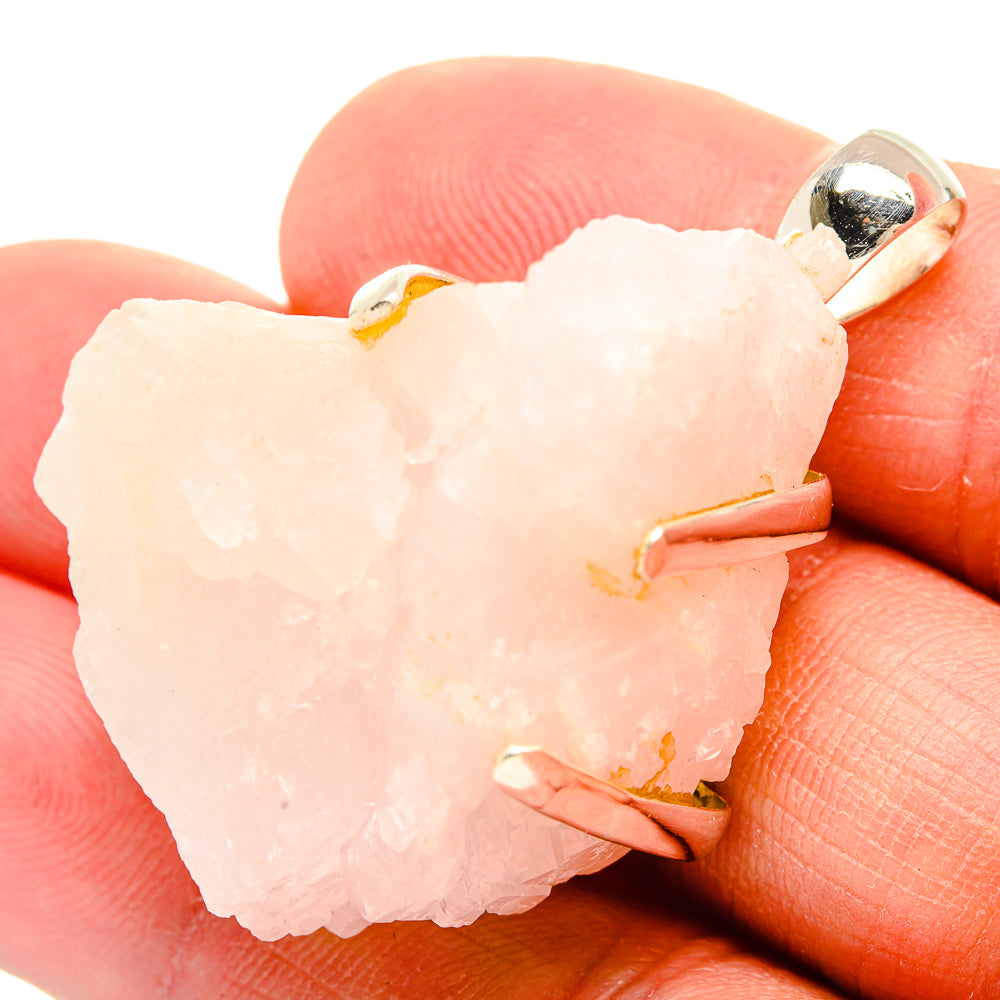 Rose Quartz Pendants handcrafted by Anasilvercos - PD31344