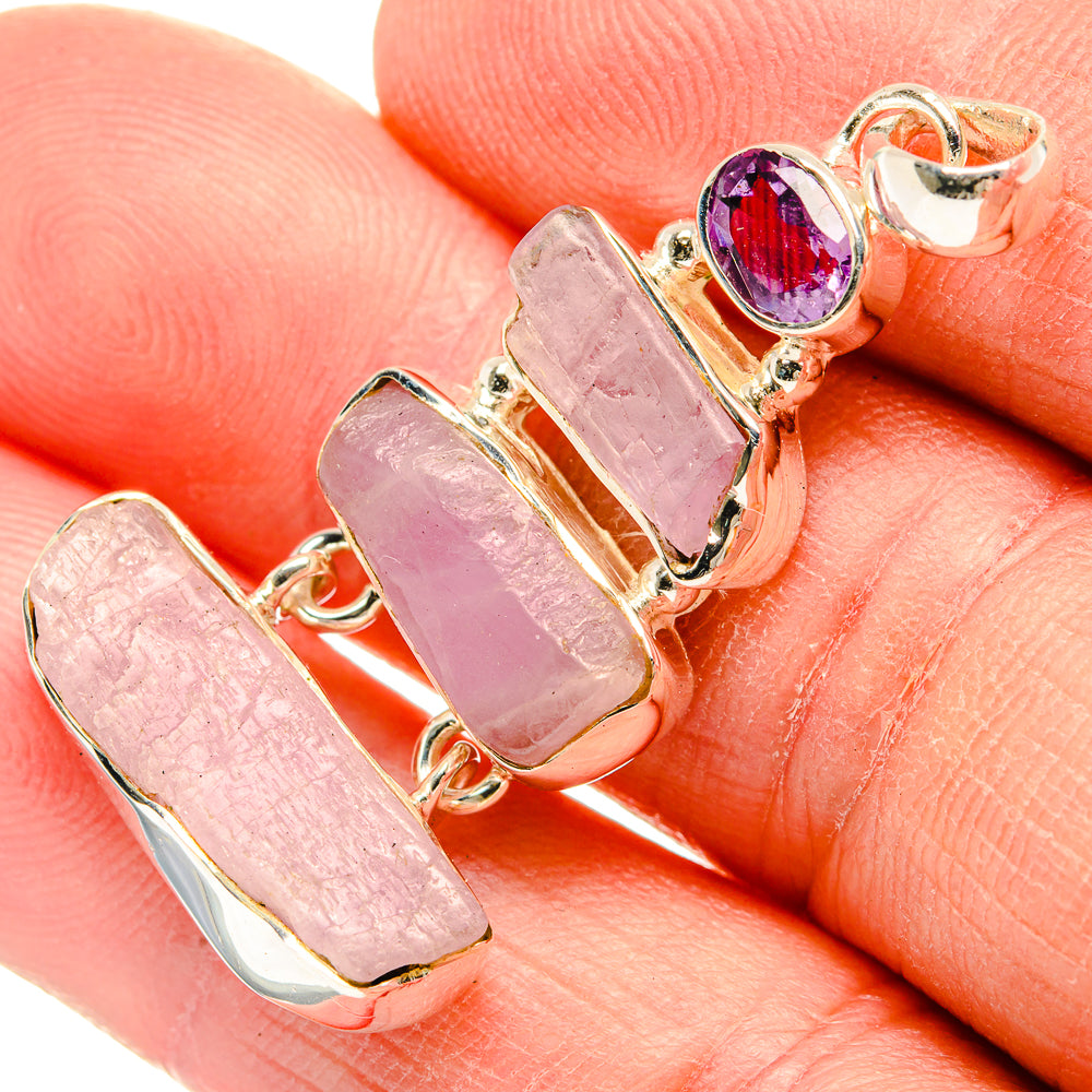 Kunzite Pendants handcrafted by Anasilvercos - PD31361