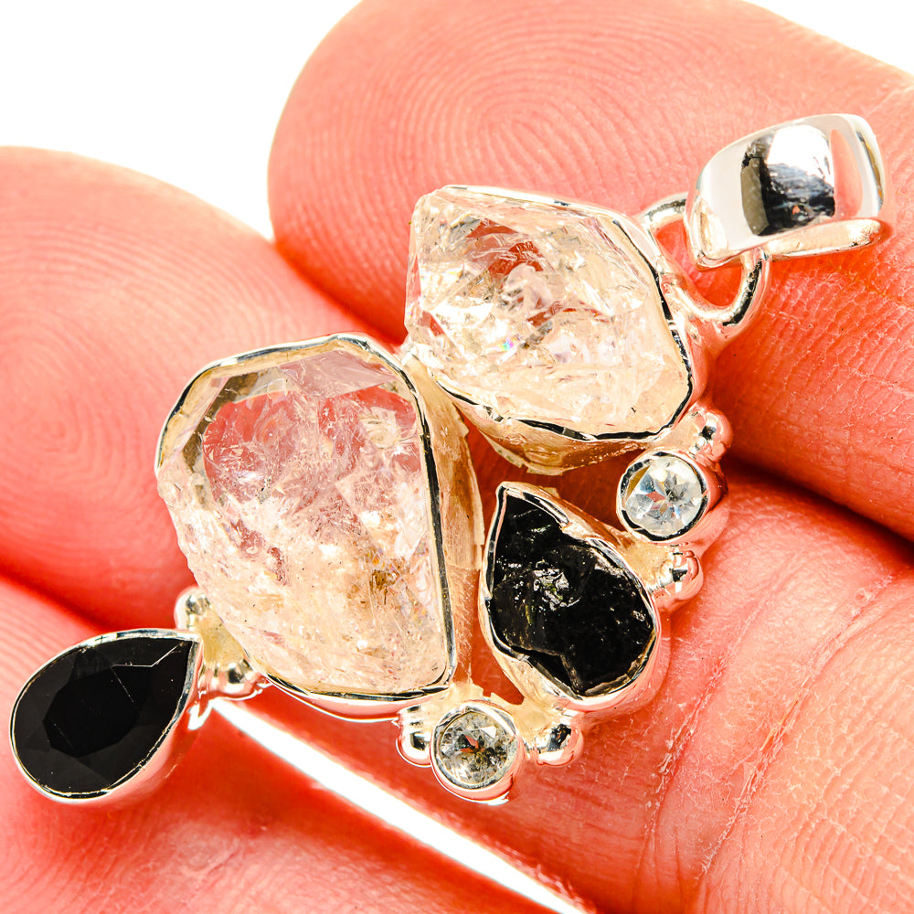Herkimer Diamond Pendants handcrafted by Anasilvercos - PD31367