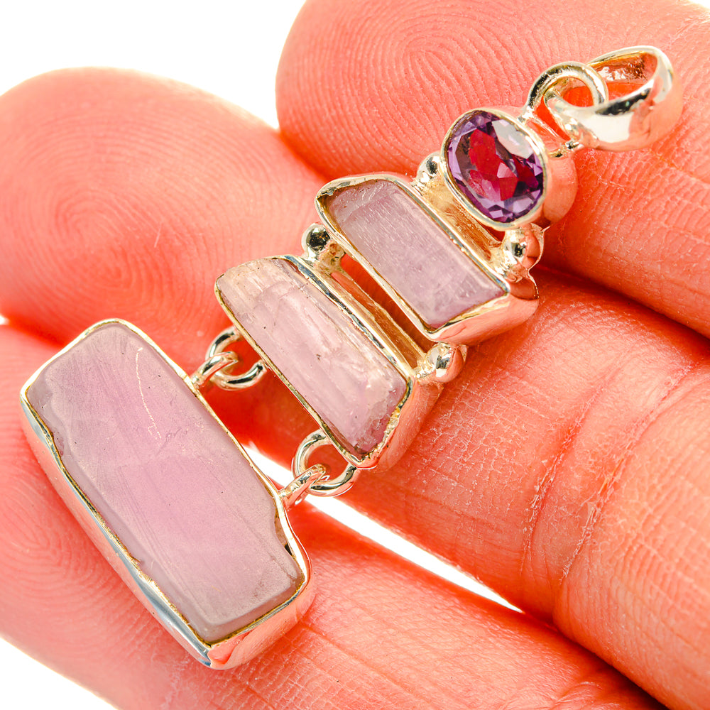 Kunzite Pendants handcrafted by Anasilvercos - PD31369