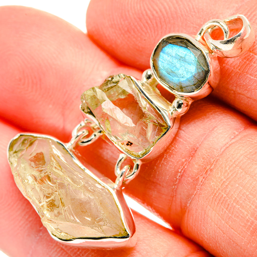 Green Amethyst Pendants handcrafted by Anasilvercos - PD31377