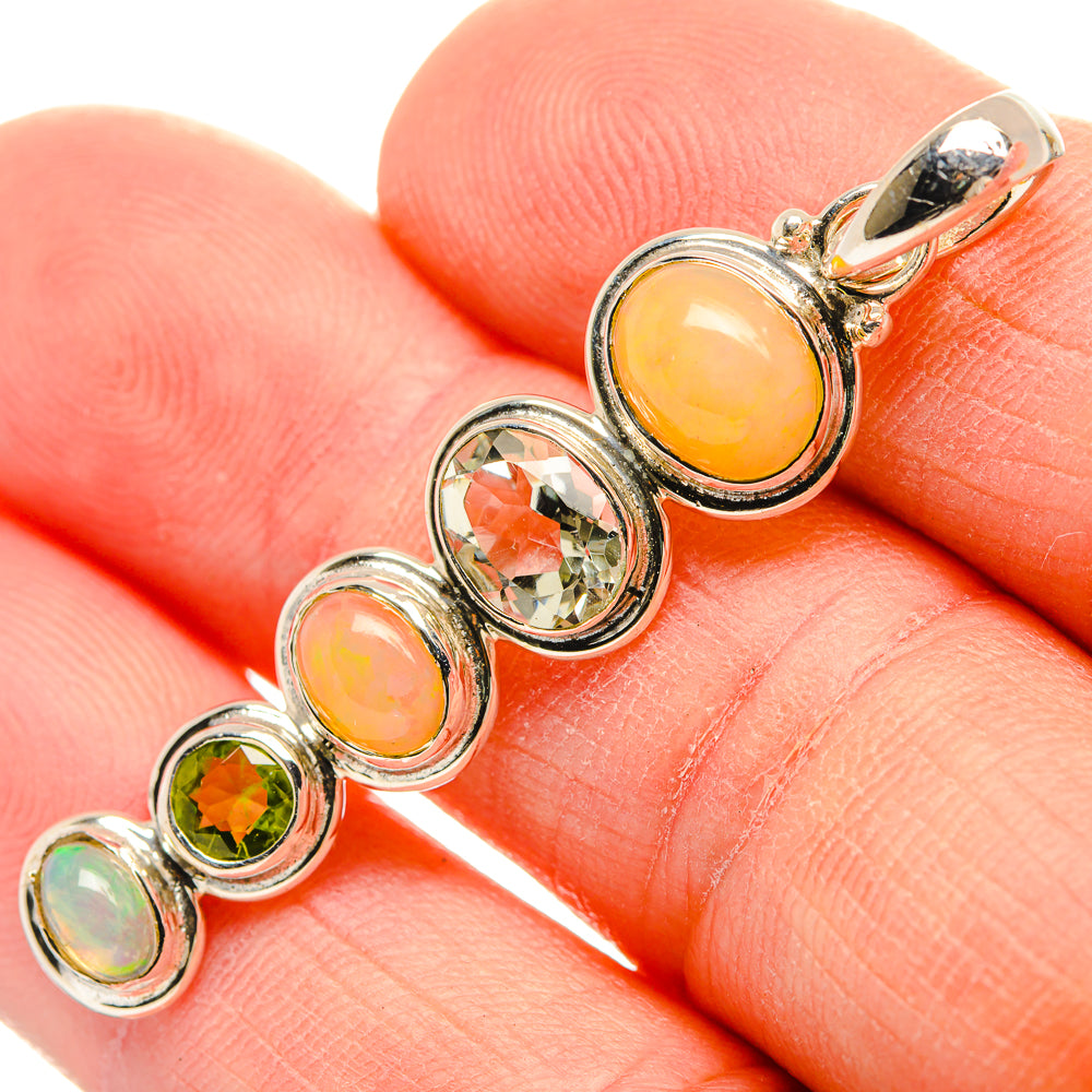 Ethiopian Opal Pendants handcrafted by Anasilvercos - PD31379