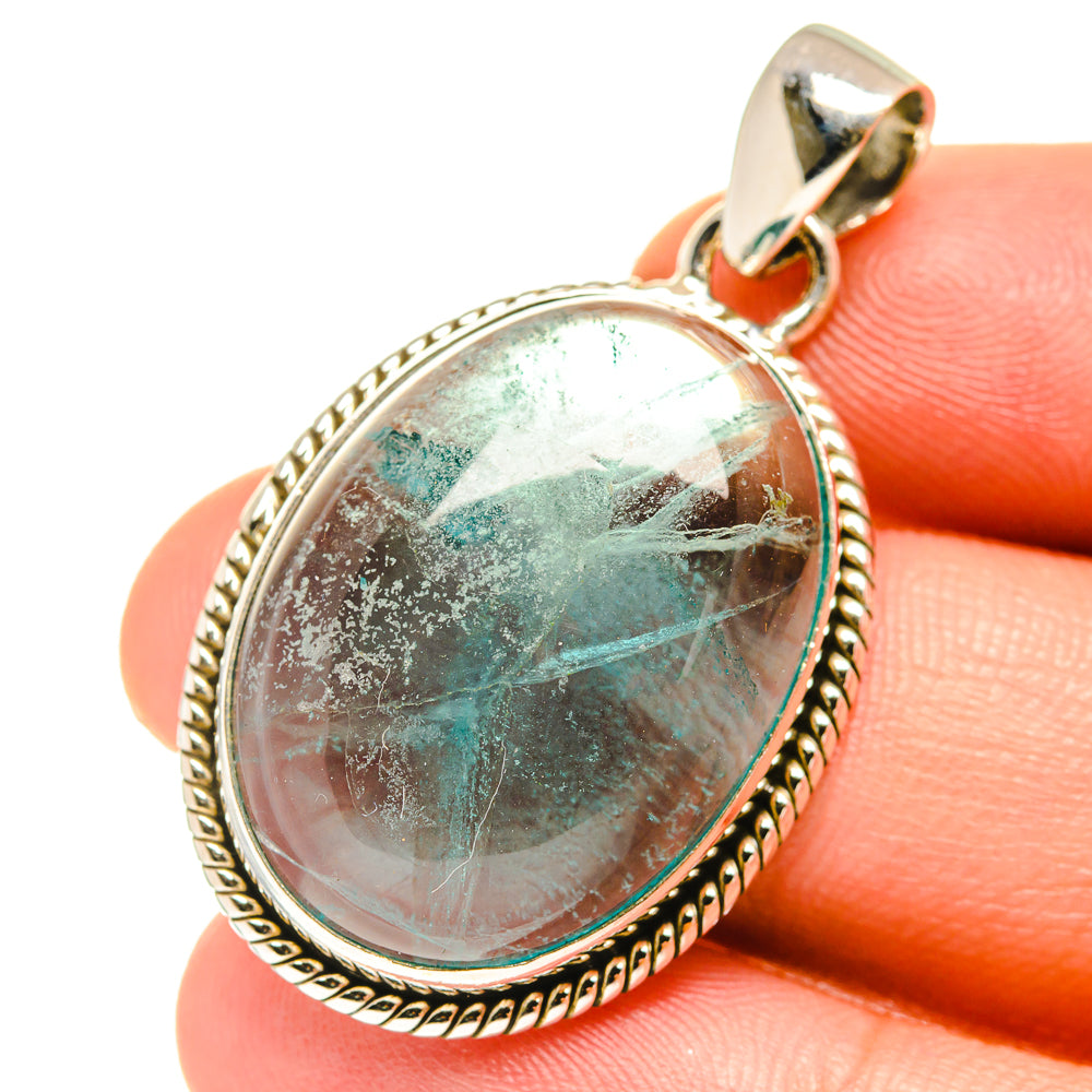 Blue Fluorite Pendants handcrafted by Anasilvercos - PD3139