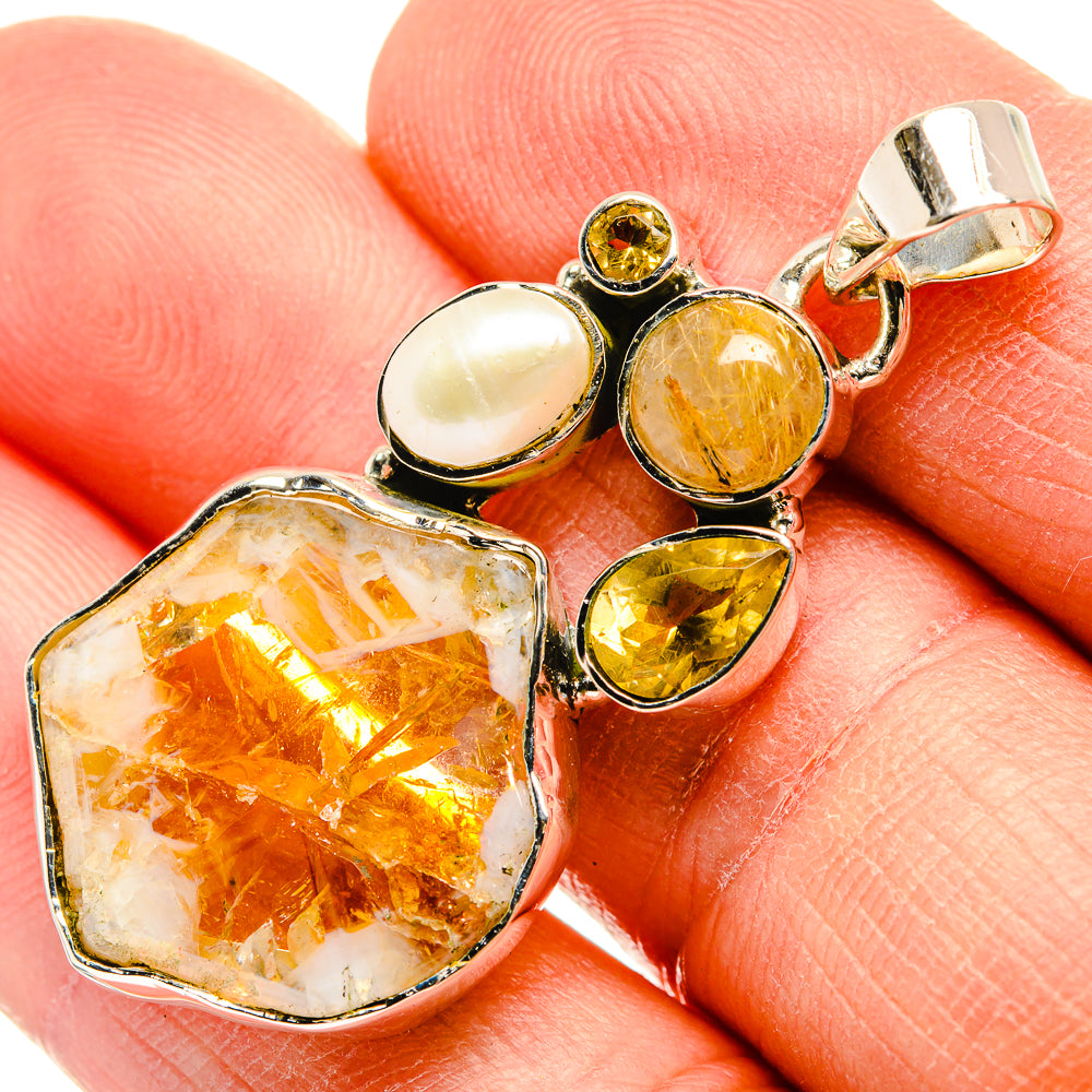 Citrine Pendants handcrafted by Anasilvercos - PD31395