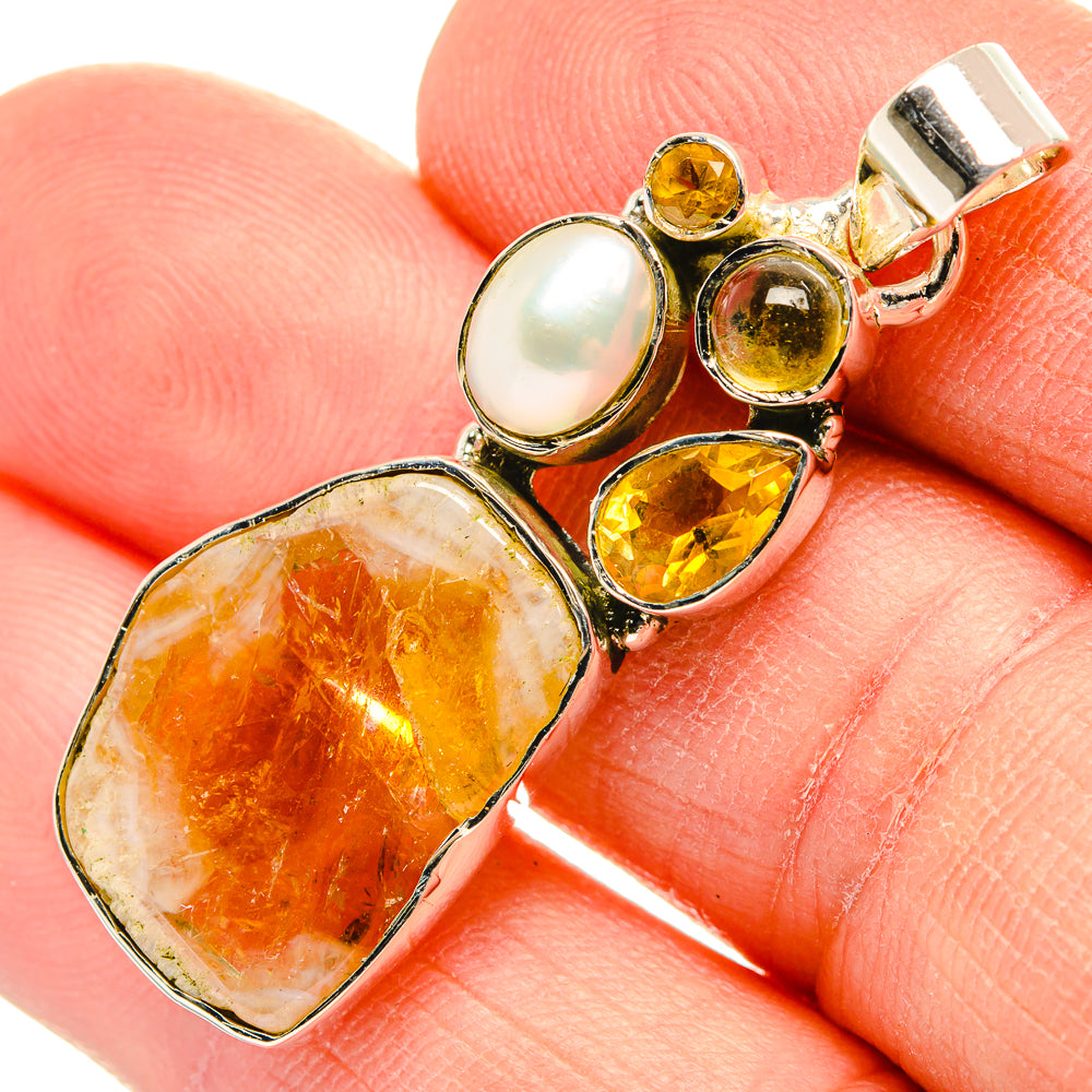 Citrine Pendants handcrafted by Anasilvercos - PD31396