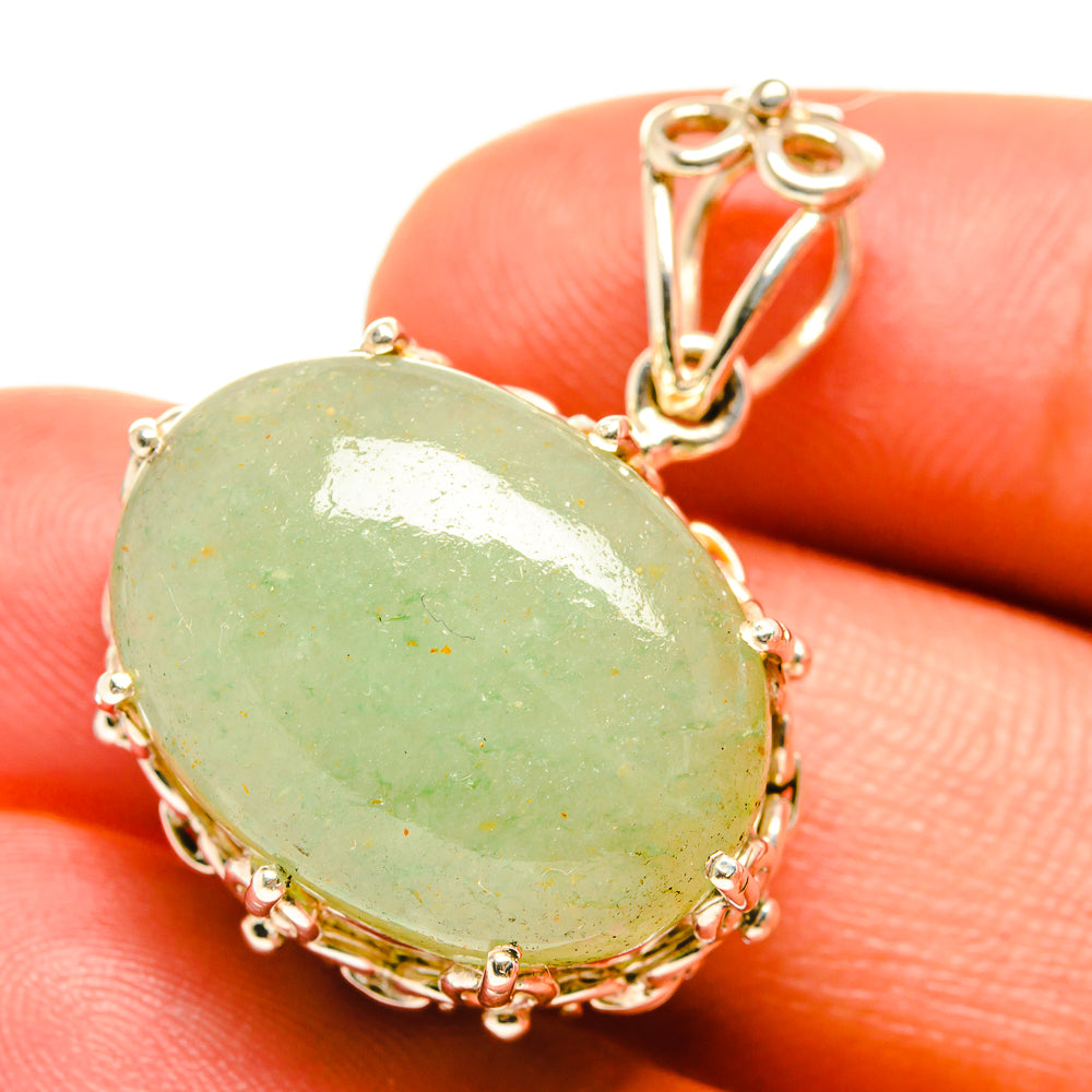 Prehnite Pendants handcrafted by Anasilvercos - PD3140