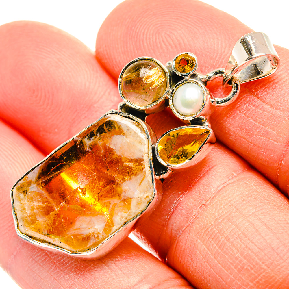Citrine Pendants handcrafted by Anasilvercos - PD31407