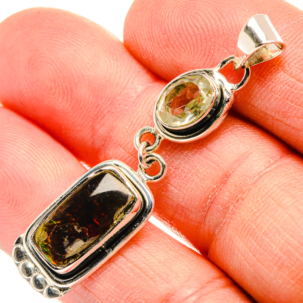 Ammolite Pendants handcrafted by Anasilvercos - PD31413