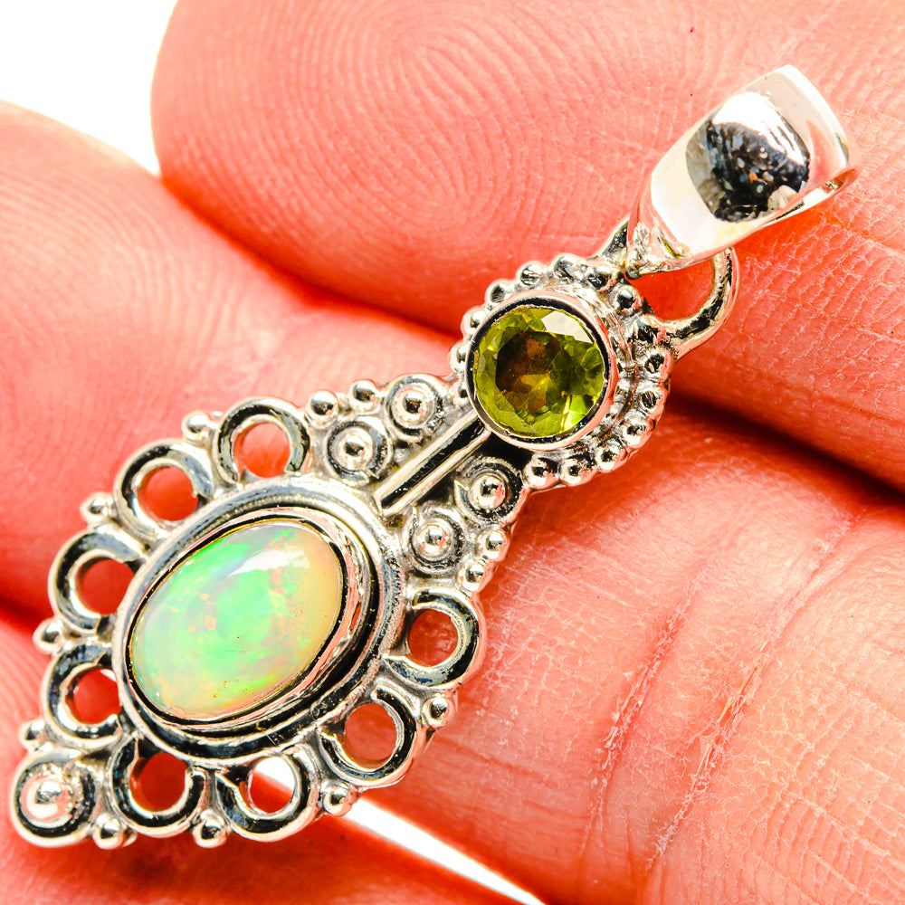 Ethiopian Opal Pendants handcrafted by Anasilvercos - PD31429