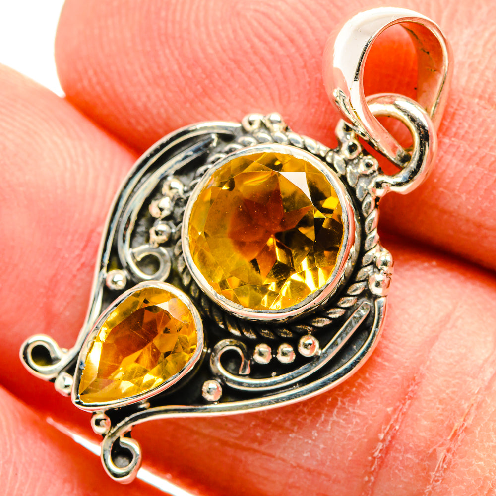 Citrine Pendants handcrafted by Anasilvercos - PD31431