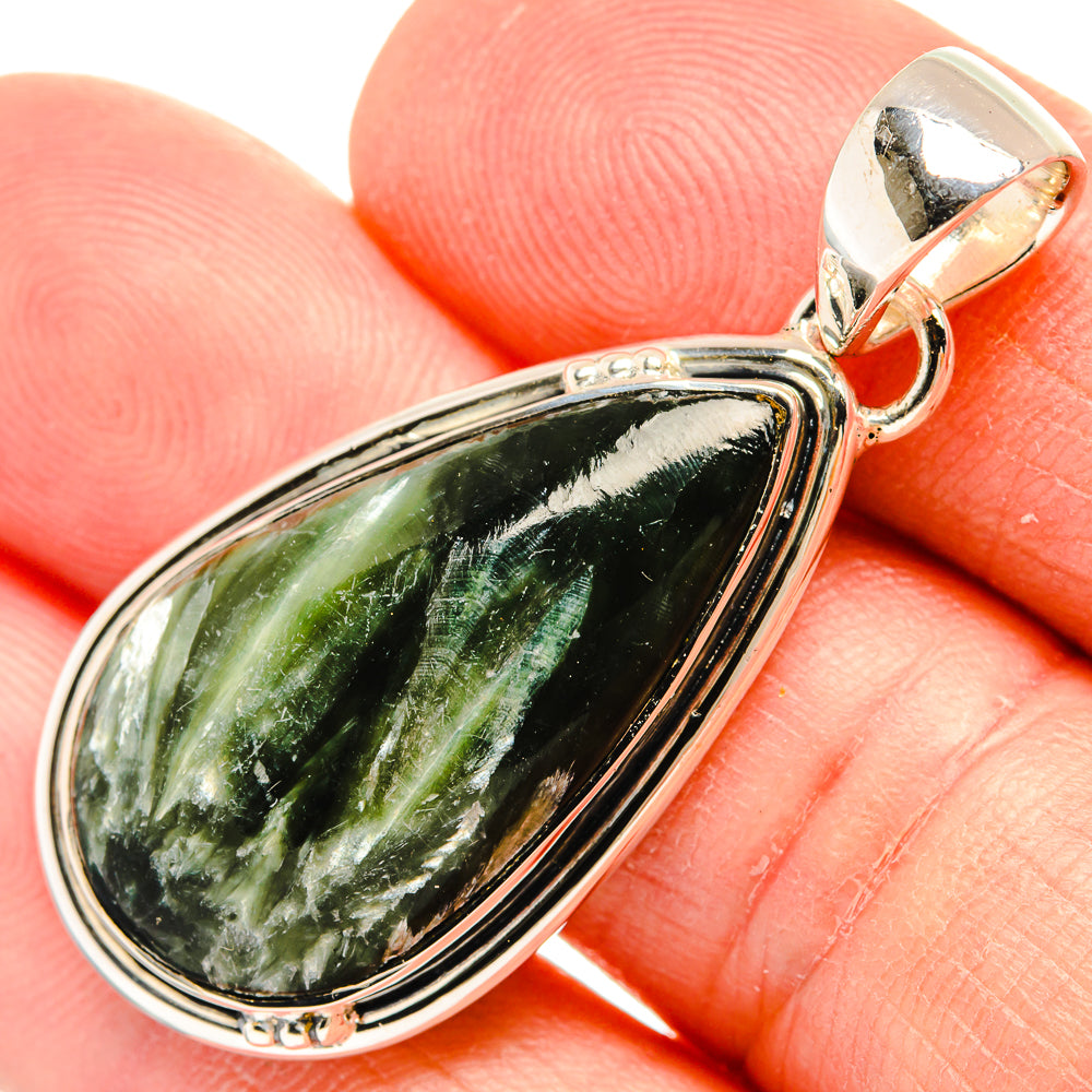 Seraphinite Pendants handcrafted by Anasilvercos - PD31442