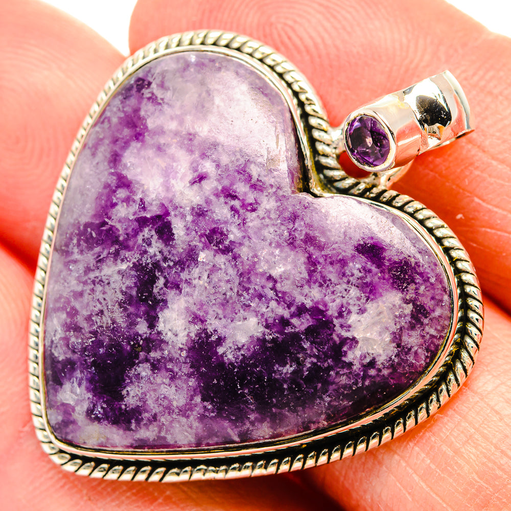 Lepidolite Pendants handcrafted by Anasilvercos - PD31443