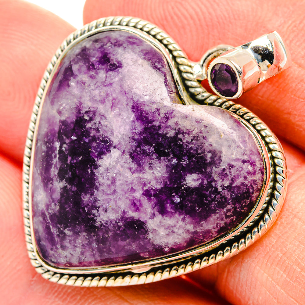 Lepidolite Pendants handcrafted by Anasilvercos - PD31446
