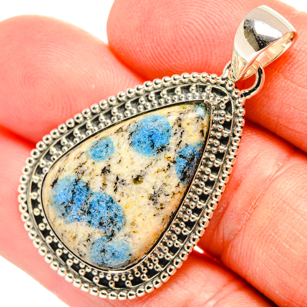 K2 Blue Azurite Pendants handcrafted by Anasilvercos - PD31447
