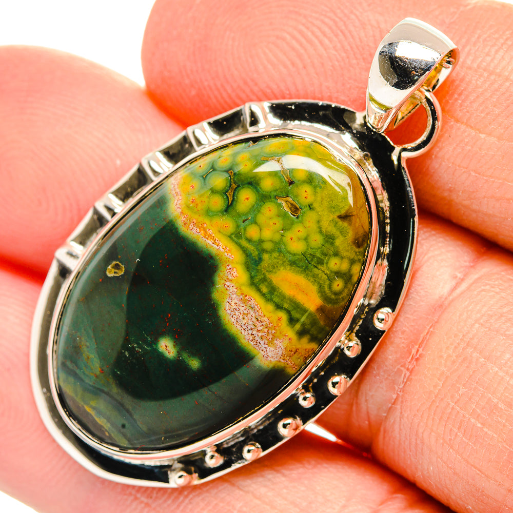 Ocean Jasper Pendants handcrafted by Anasilvercos - PD31448