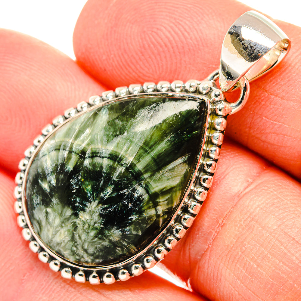 Seraphinite Pendants handcrafted by Anasilvercos - PD31454