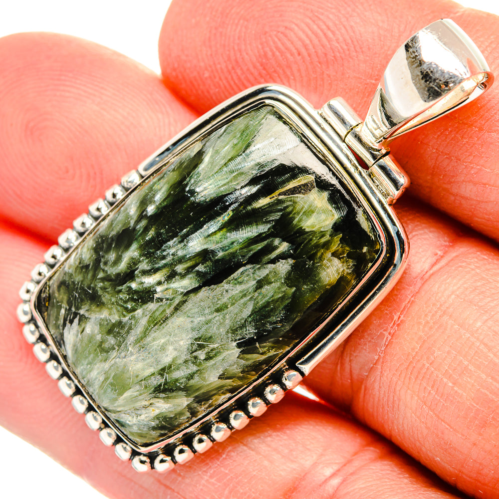Seraphinite Pendants handcrafted by Anasilvercos - PD31456