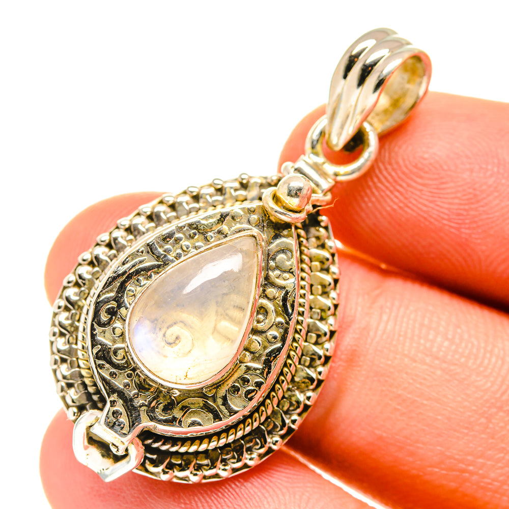Rainbow Moonstone Pendants handcrafted by Anasilvercos - PD3146