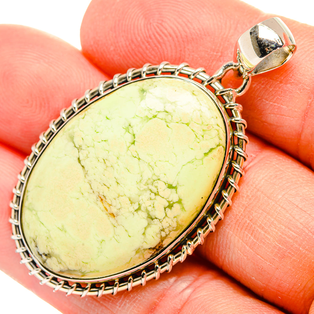 Lemon Chrysoprase Pendants handcrafted by Anasilvercos - PD31473