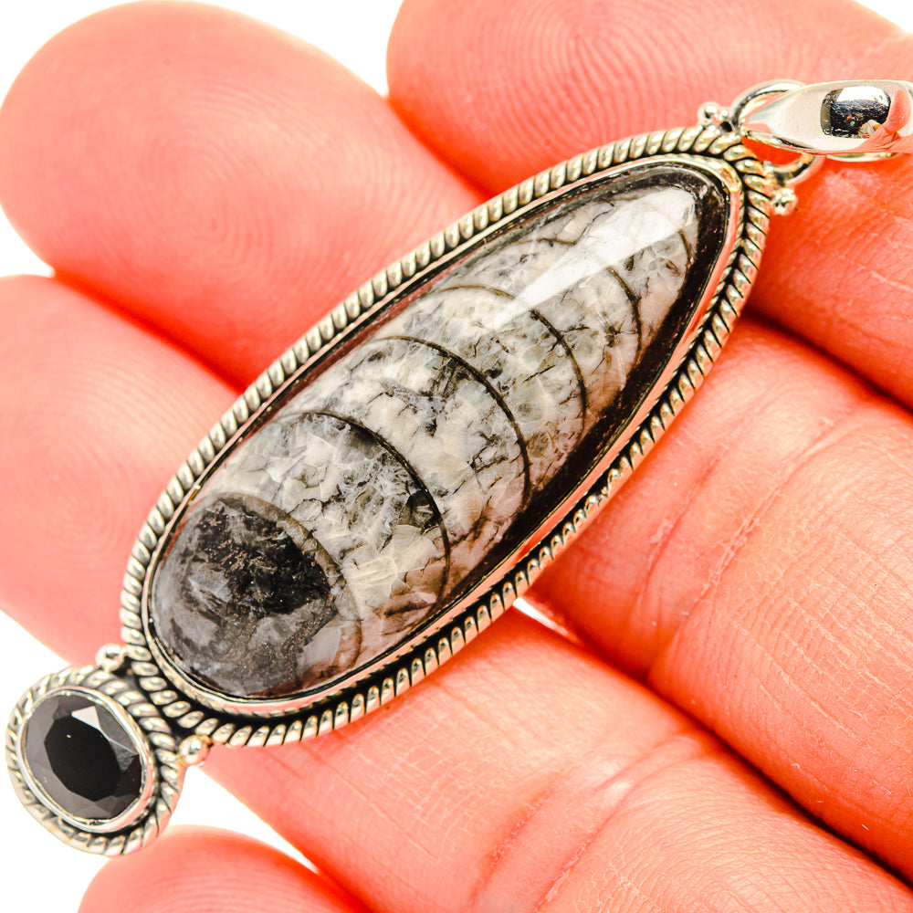 Orthoceras Fossil Pendants handcrafted by Anasilvercos - PD31481