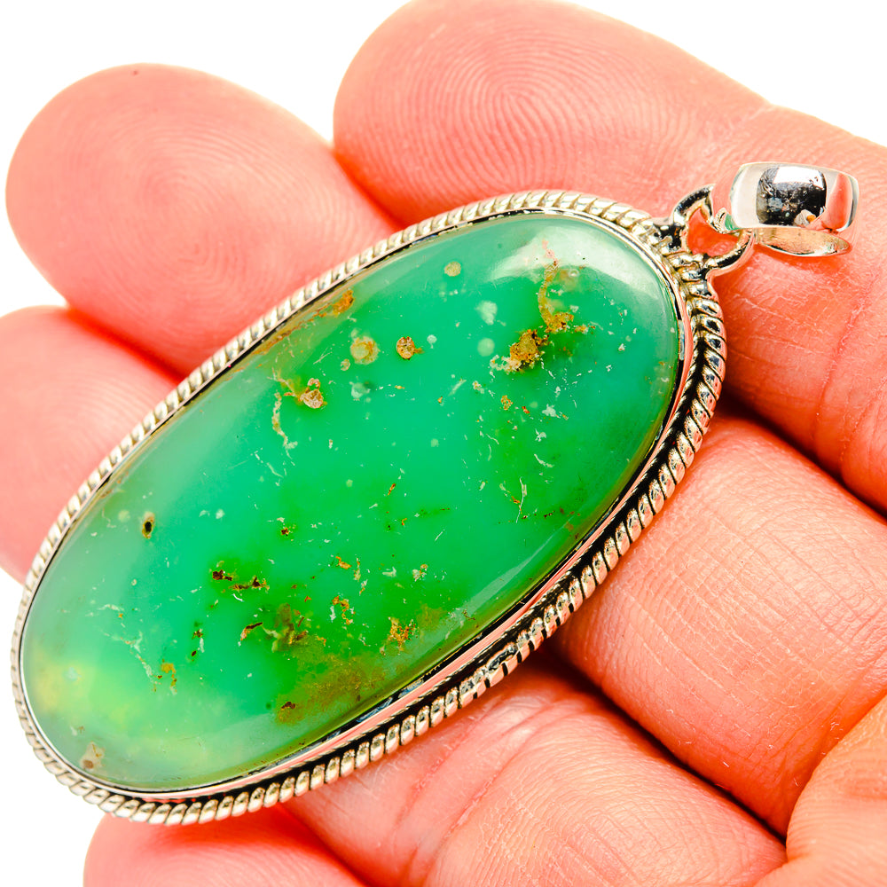 Chrysoprase Pendants handcrafted by Anasilvercos - PD31484