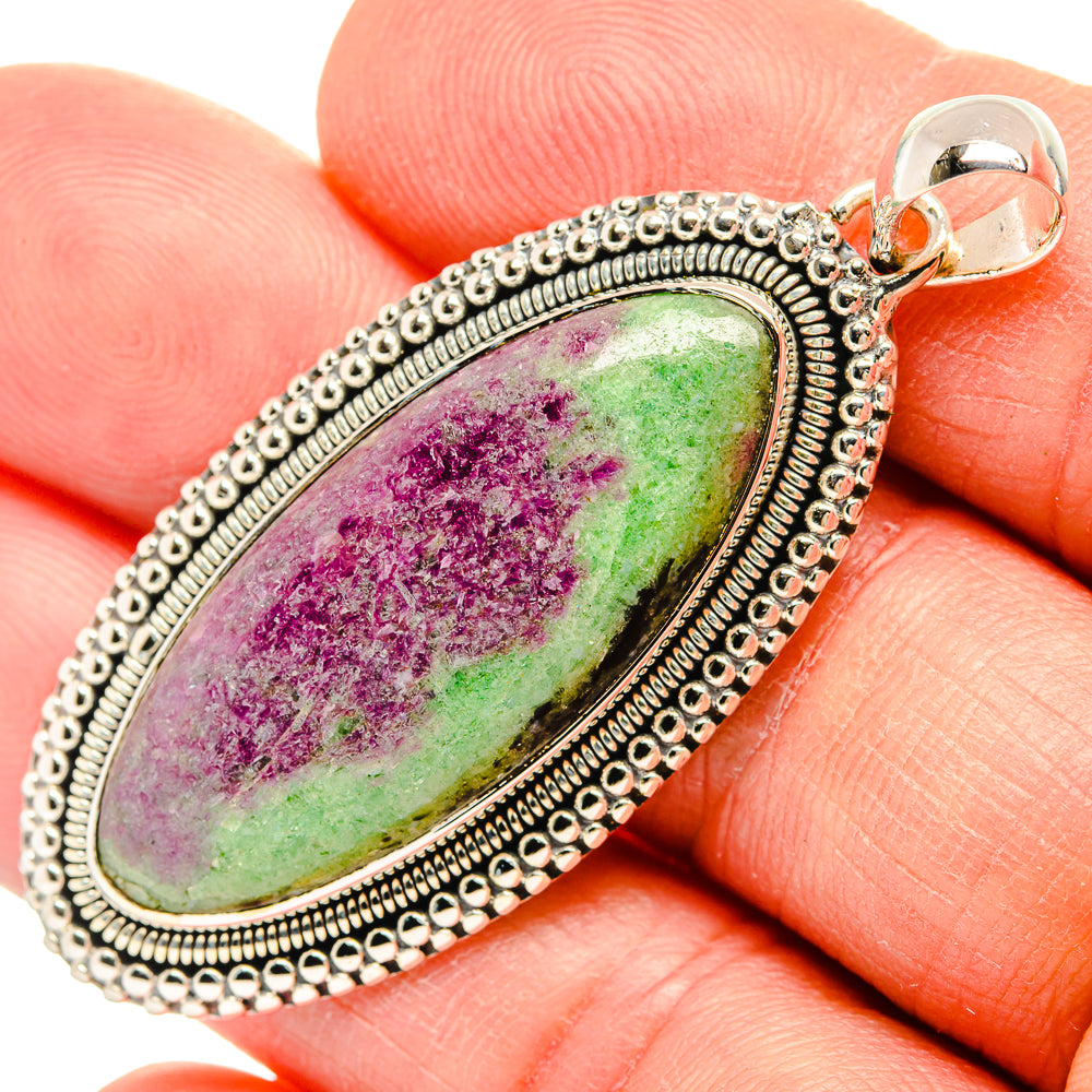 Ruby Zoisite Pendants handcrafted by Anasilvercos - PD31490