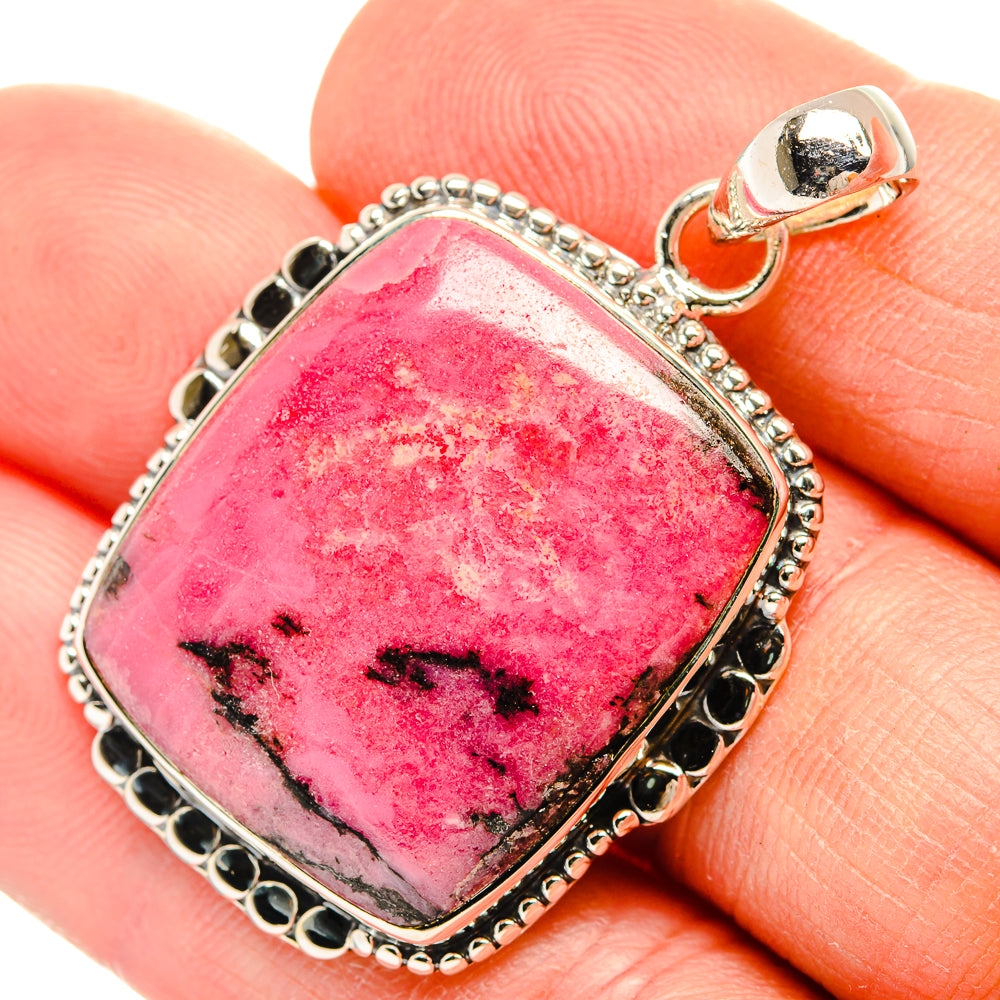 Rhodonite Pendants handcrafted by Anasilvercos - PD31493