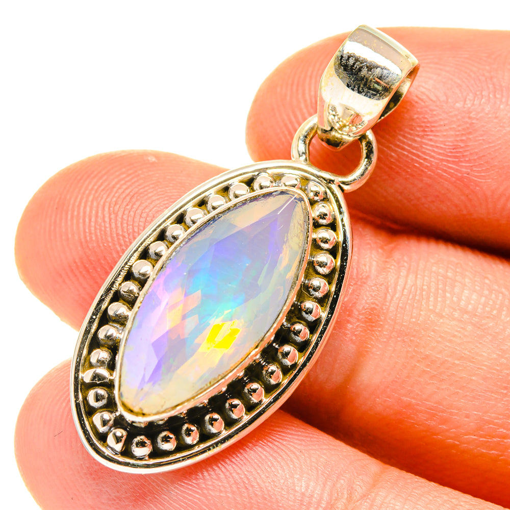 Ethiopian Opal Pendants handcrafted by Anasilvercos - PD3150