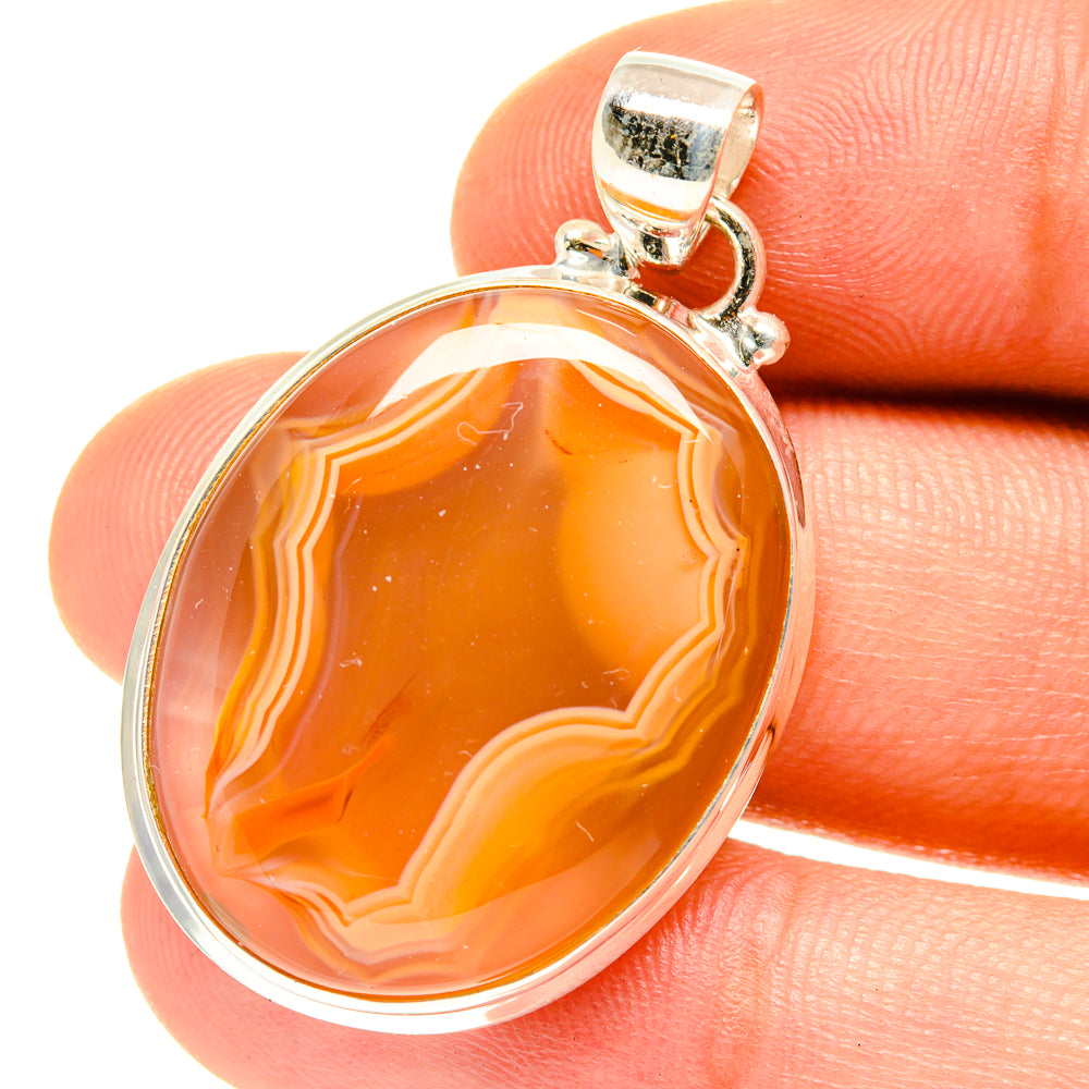 Botswana Agate Pendants handcrafted by Anasilvercos - PD3151