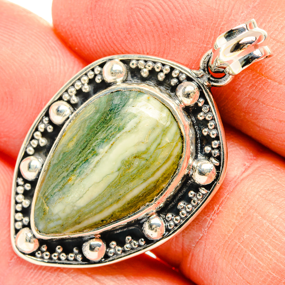 Picasso Jasper Pendants handcrafted by Anasilvercos - PD31521
