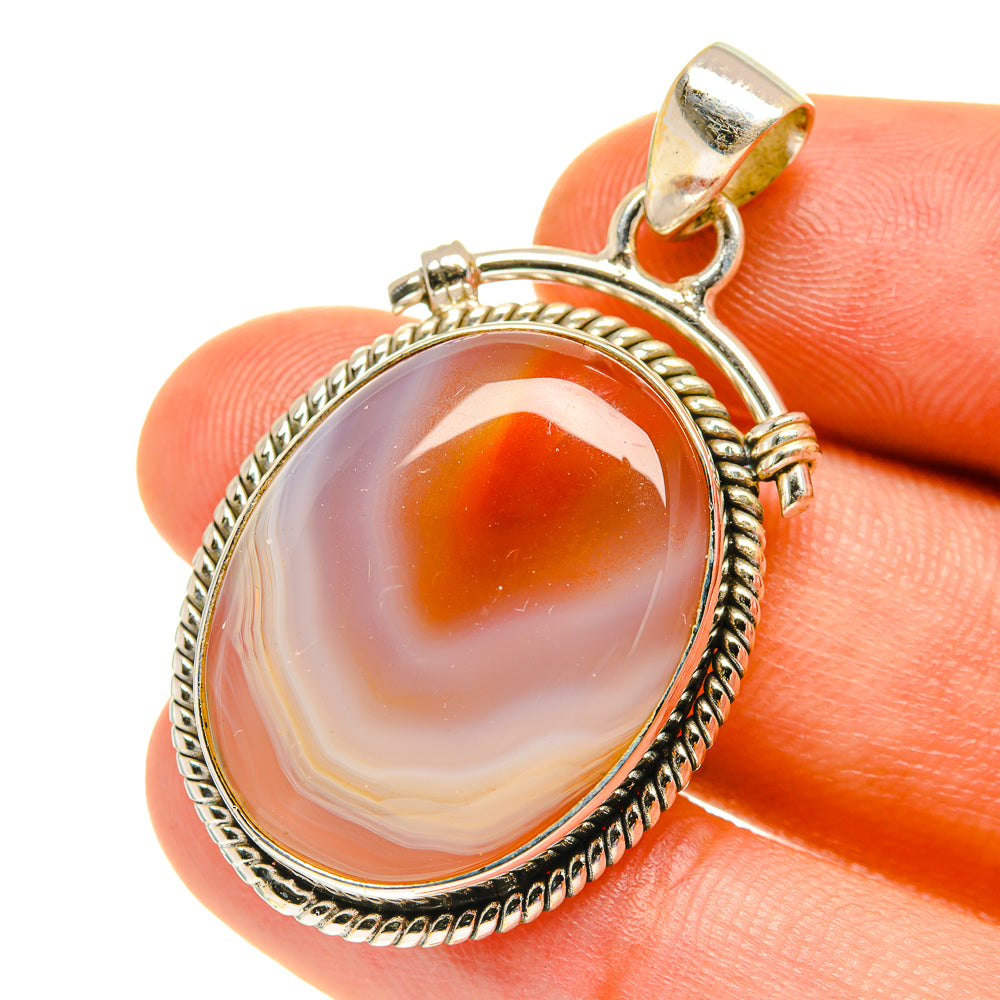 Botswana Agate Pendants handcrafted by Anasilvercos - PD3153