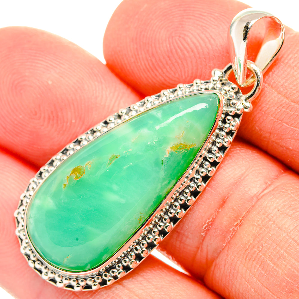 Chrysoprase Pendants handcrafted by Anasilvercos - PD31535