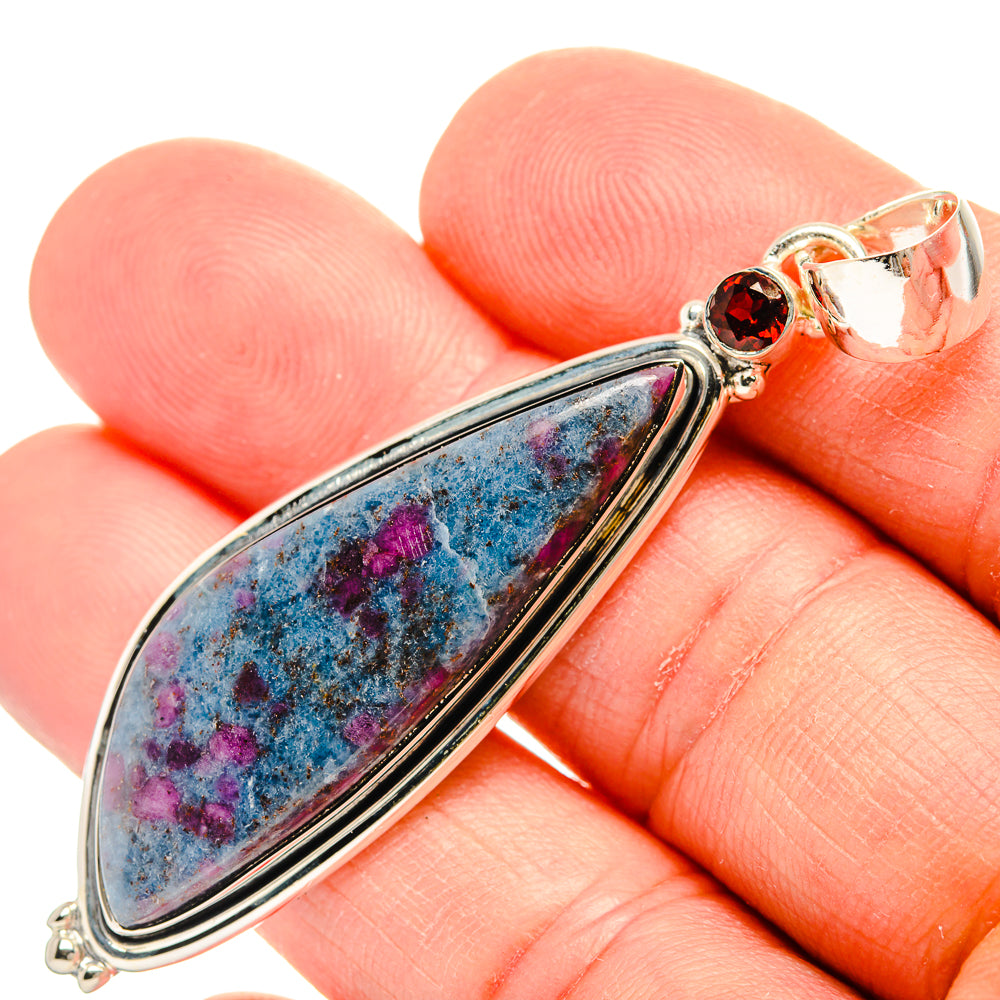 Azurite In Malachite Pendants handcrafted by Anasilvercos - PD31537