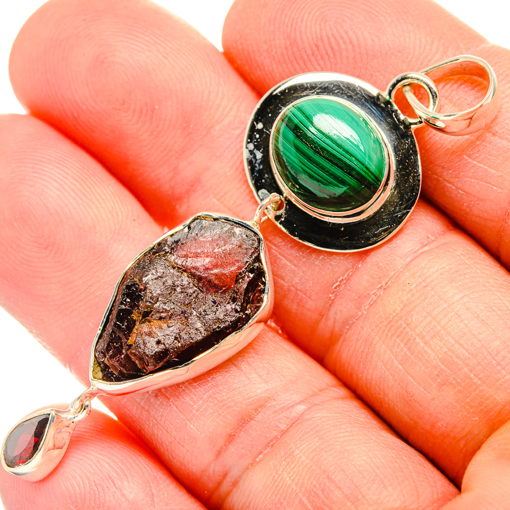 Thulite Pendants handcrafted by Anasilvercos - PD31559