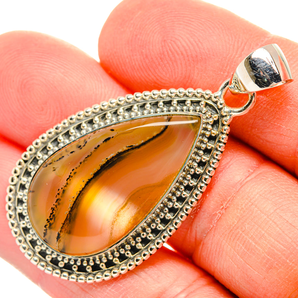 Montana Agate Pendants handcrafted by Anasilvercos - PD31563