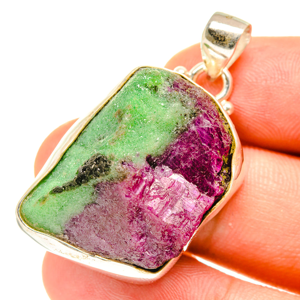 Ruby Zoisite Pendants handcrafted by Anasilvercos - PD3164