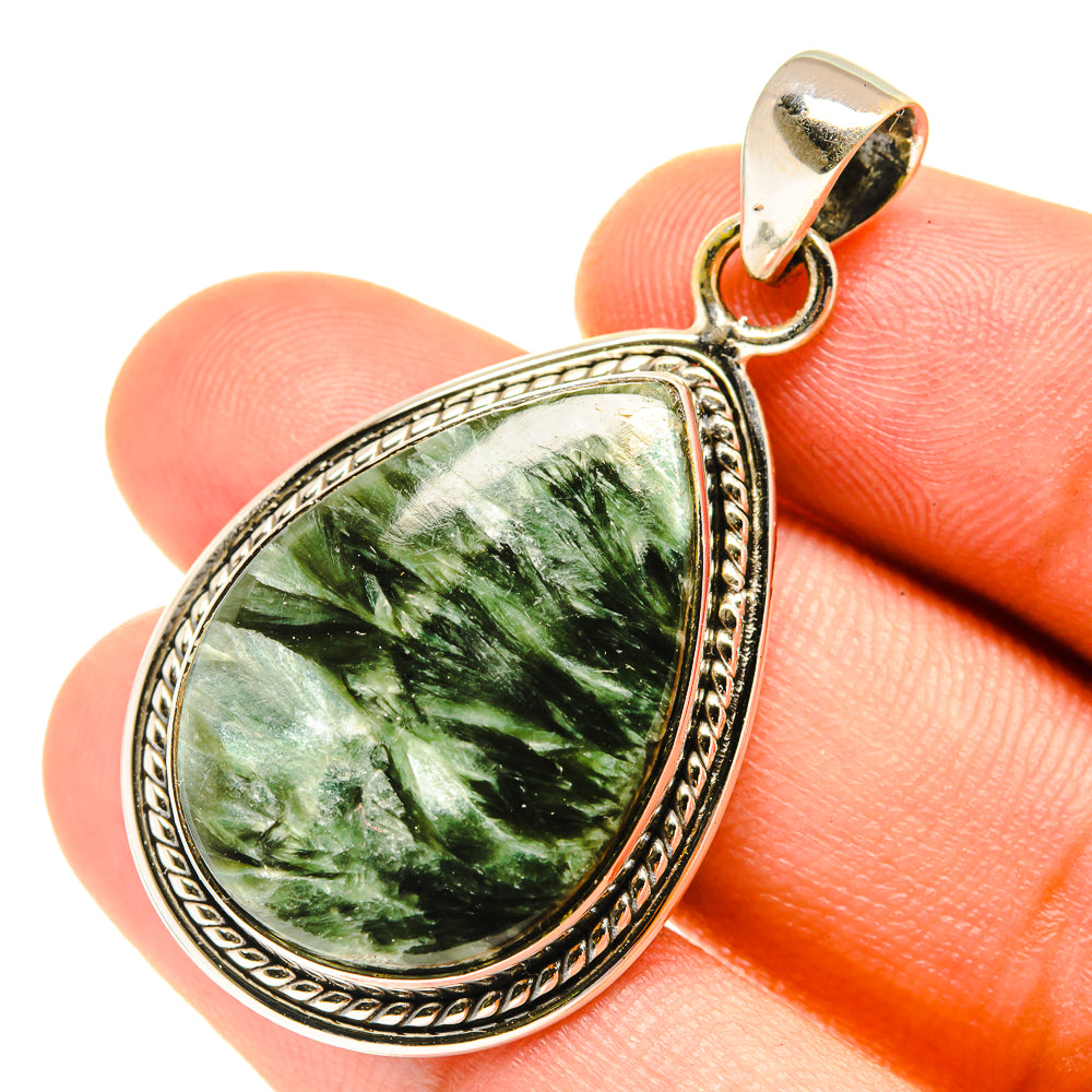 Seraphinite Pendants handcrafted by Anasilvercos - PD3165