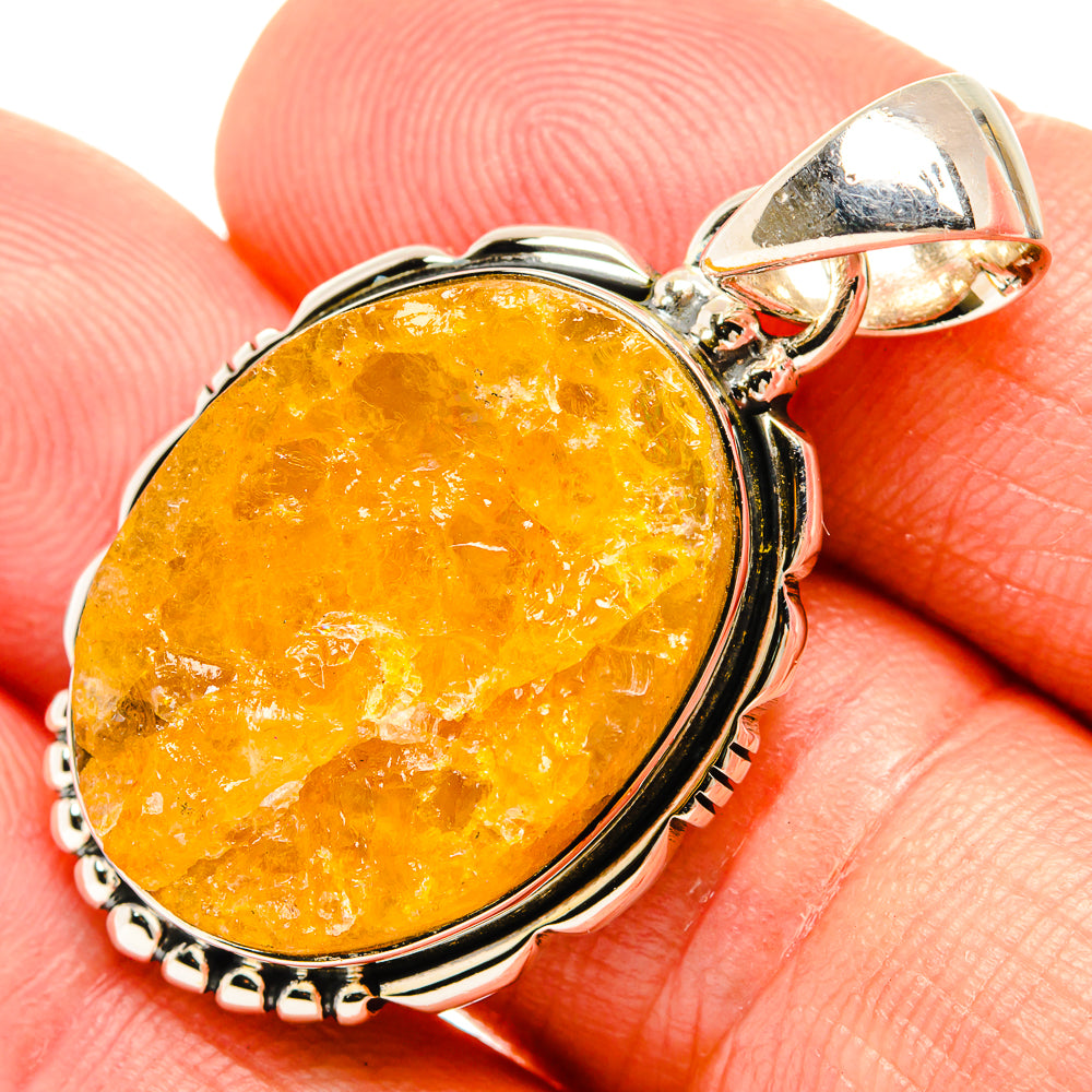 Lemon Chrysoprase Pendants handcrafted by Anasilvercos - PD31708