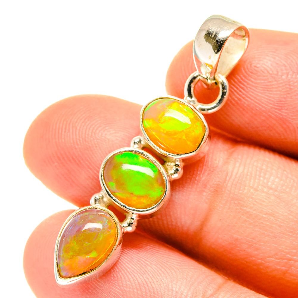 Ethiopian Opal Pendants handcrafted by Anasilvercos - PD3171
